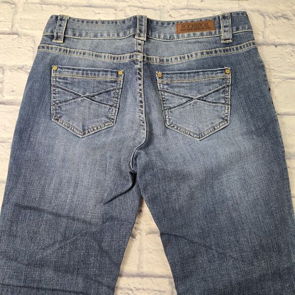 Rock&Roll Cowgirl Women's Jeans Studded Boyfriend size 28 Cutoff 29.25 Inseam - Picture 9 of 16